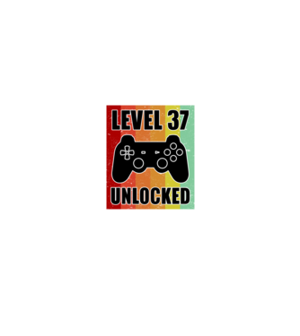 level 37 unlocked retro gamer model negru pe tricou