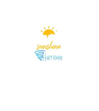 June Girls are Sunshine mixed with a little Hurricane model negru pe tricou