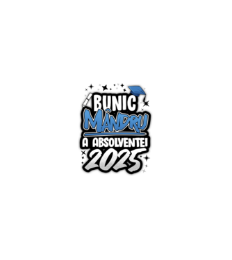 Bunic MÂNDRU a absolventei model roz deschis pe tricou