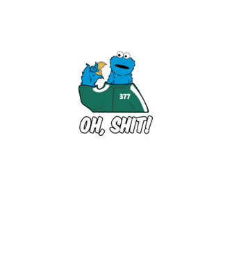 cookie monster squid game parody model negru pe tricou