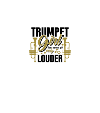 Trumpet girl model alb pe tricou