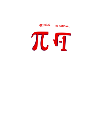 Get real, be rational model negru pe tricou