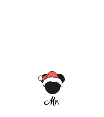 mr christmas model alb pe tricou