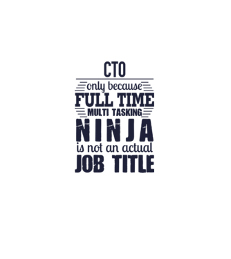 CTO-full time ninja model alb pe tricou