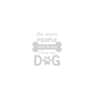 The more people i meet model negru pe tricou