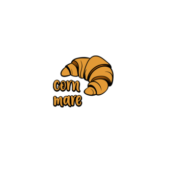 corn mare model alb pe tricou