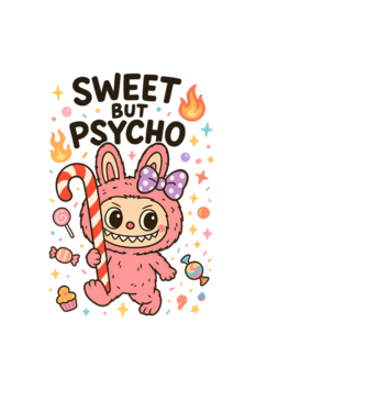 Sweet but psycho model negru pe tricou