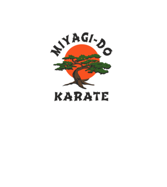 Miyagi-do karate cobra kai model alb pe tricou