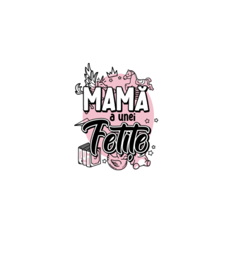 Mamă a unei fetițe model alb pe tricou