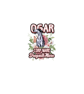 Ogar - picioare lungi dragoste multă model alb pe tricou