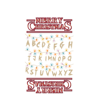 merry christmas upside down model alb pe tricou