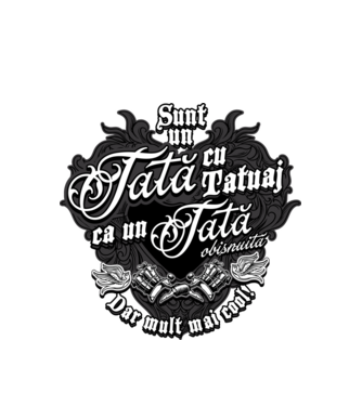 Sunt o mamă cu tatuaj, ca o mamă obișnuită, dar mult mai cool! model alb pe tricou