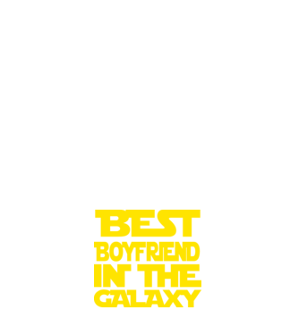 best boyfriend in the galaxy model albastru închis pe tricou