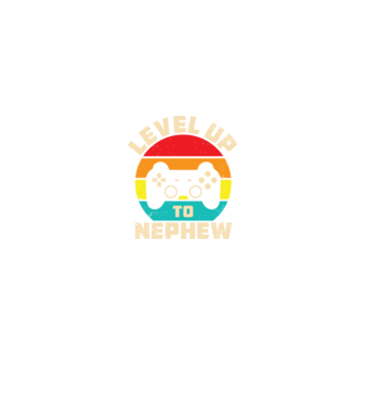 Level Up Nephew model negru pe tricou