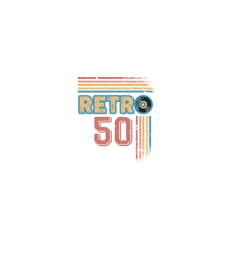 Retro 50 Birthday model alb pe tricou