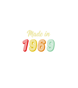made in 1969 retro model negru pe tricou