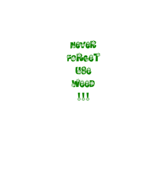Weed model alb pe tricou