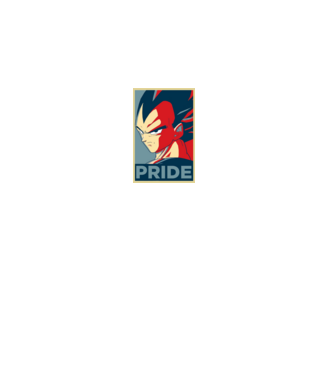 vegeta pride dragonball model negru pe tricou