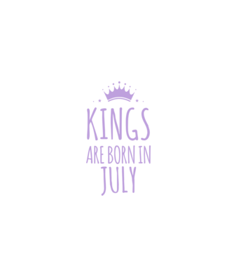 Kings are born in - July model albastru închis pe tricou