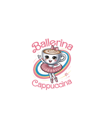 Ballerina Cappuccina model negru pe tricou