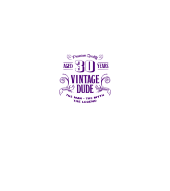 Vintage Dude - 30 model alb pe tricou