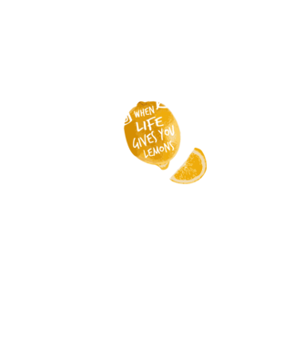 When life gives you lemons... model gri/negru pe tricou