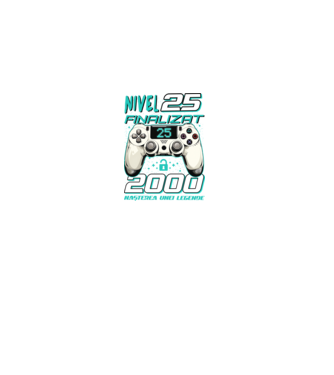 Nivel finalizat 25 2000 model negru pe tricou