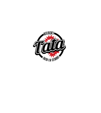 Atenție! Tata la ceaun! model alb pe tricou
