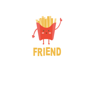 Friends cartofi model alb pe tricou