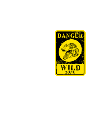 Danger wild zone model galben neon pe tricou