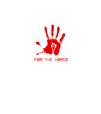 For The Horde Hand model negru pe tricou