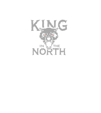 King In The Noth model negru pe tricou