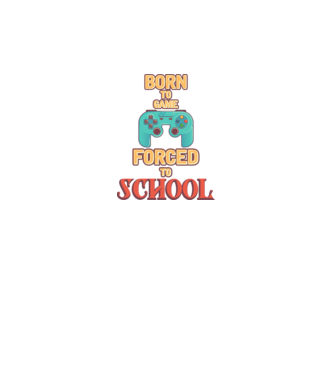 Born to game model negru pe tricou