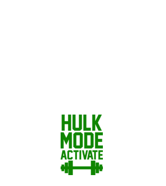 Hulk mode model alb pe tricou