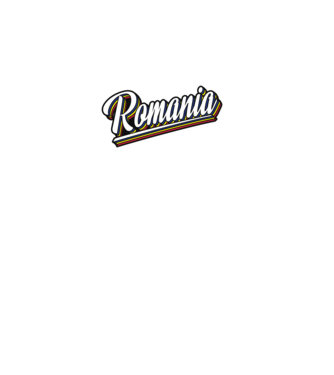 România retro model alb pe tricou