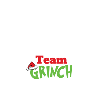Team Grinch model negru pe tricou