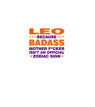 Badass zodiac LEO model alb pe tricou