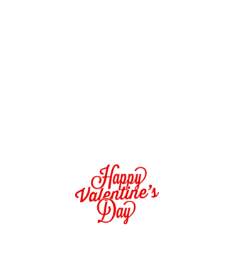 Happy Valentines day model alb pe tricou