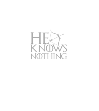 Cuplu He knows nothing model negru pe tricou