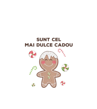 Sunt cel mai dulce cadou model alb pe tricou