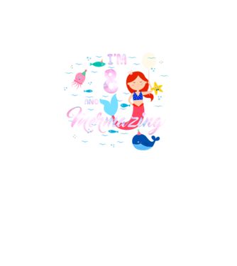 Mermazing Birthday 8 model turcoaz pe tricou