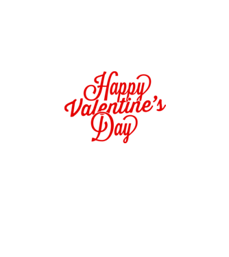Happy Valentines day model negru pe tricou
