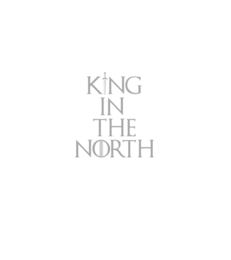 King in the North model negru pe tricou