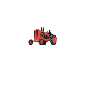 TRACTOR model alb pe tricou