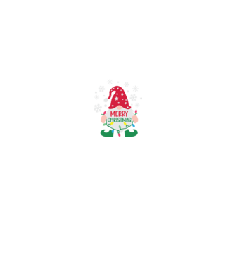 Merry christmas gnome model negru pe tricou