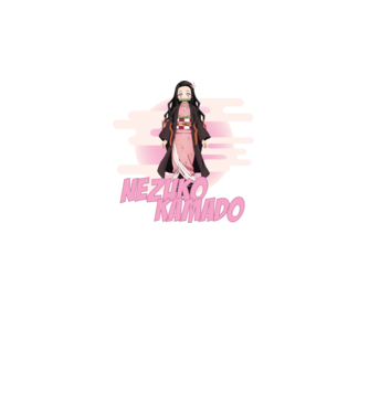Demon Slayer  Nezuko model alb pe tricou