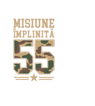 Misiune împlinită 55 model negru pe tricou