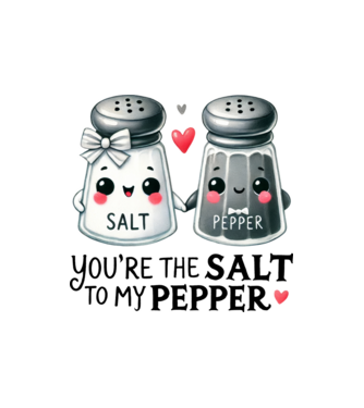 Salt to my Pepper model nisipiu pe tricou