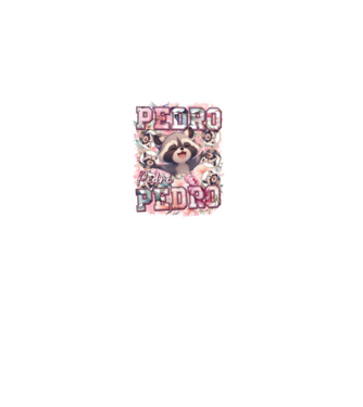 Girly Pedro model alb pe tricou