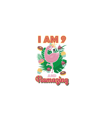 FLAMAZING Birthday 9 Years old model alb pe tricou